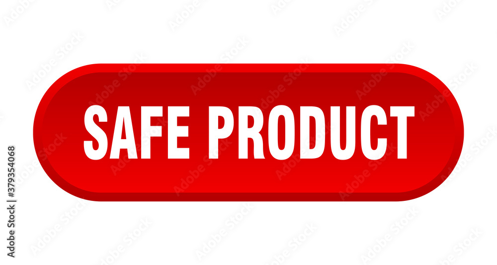 safe product button. rounded sign on white background safe product button. rounded sign on white background