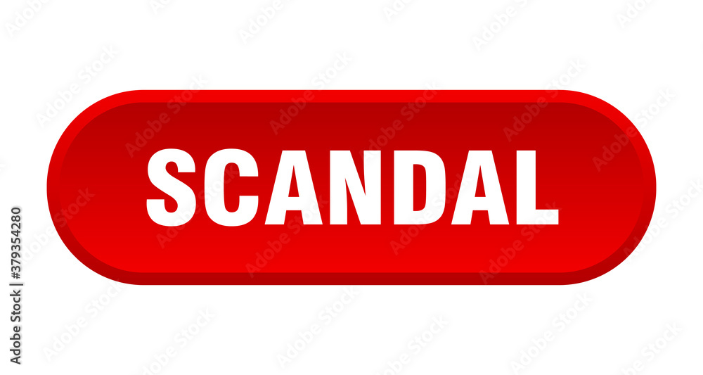scandal button. rounded sign on white background