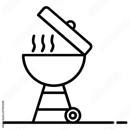 
An icon design of bbq time in flat vector 
