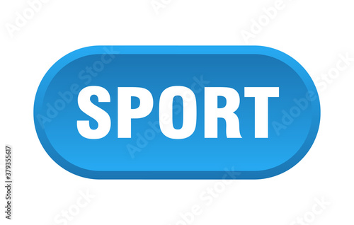 sport button. rounded sign on white background