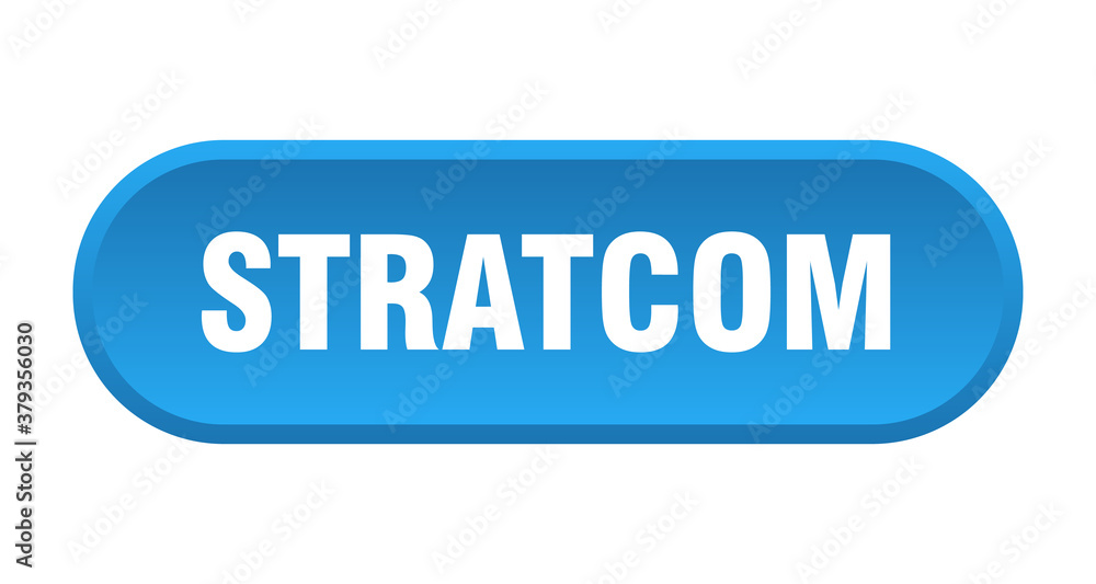 stratcom button. rounded sign on white background stratcom button. rounded sign on white background