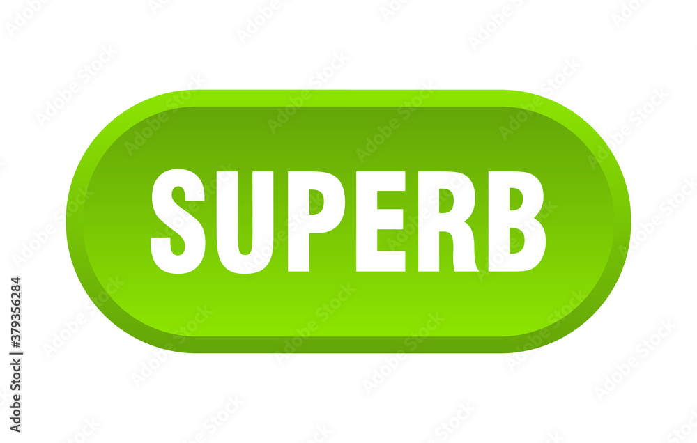 superb button. rounded sign on white background superb button. rounded sign on white background