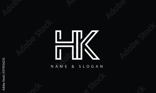 KH, HK, K, H abstract letters logo monogram