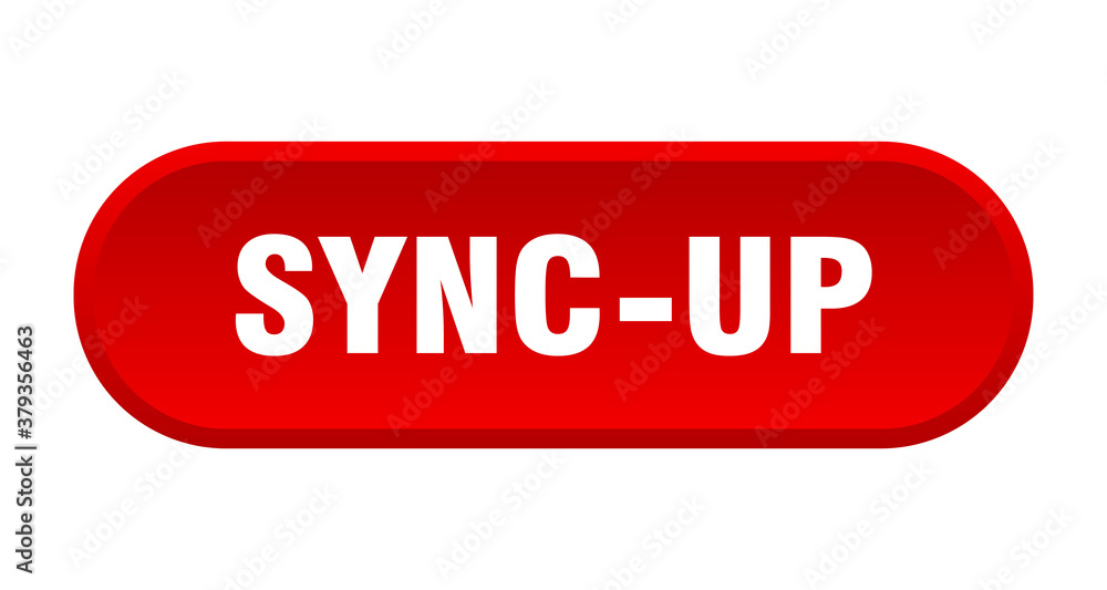 sync-up button. rounded sign on white background sync-up button. rounded sign on white background