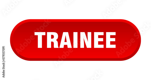 trainee button. rounded sign on white background