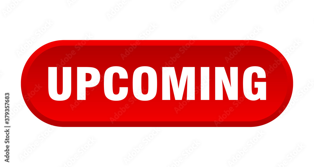 upcoming button. rounded sign on white background upcoming button. rounded sign on white background