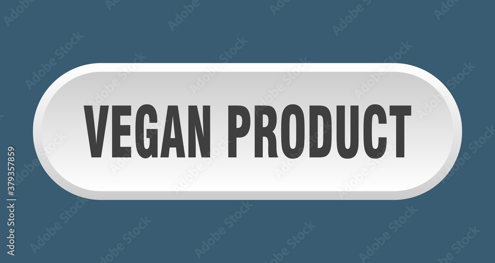 vegan product button. rounded sign on white background