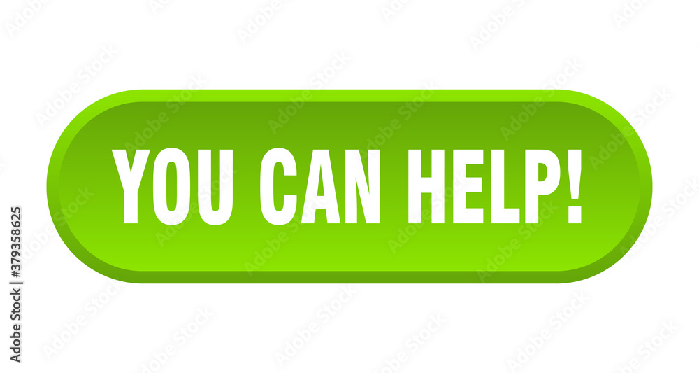 you can help button. rounded sign on white background you can help button. rounded sign on white background