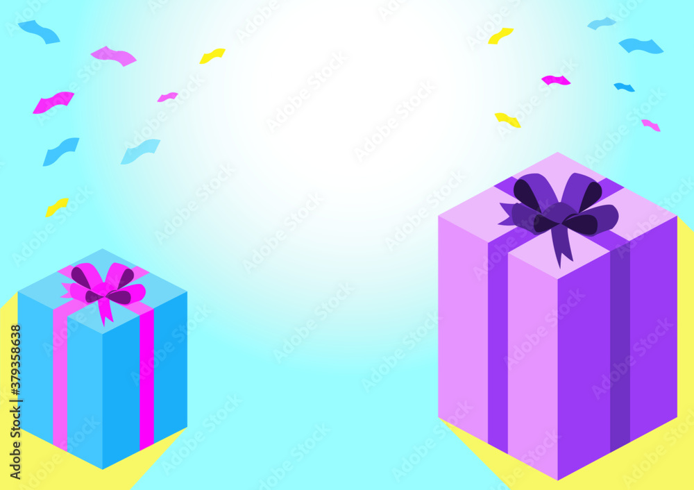 Gift box with ribbon Box line icon Surprise gift box Vector illustration. Gift box with ribbon Box line icon Surprise gift box Vector illustration.