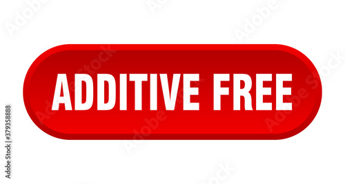 additive free button. rounded sign on white background