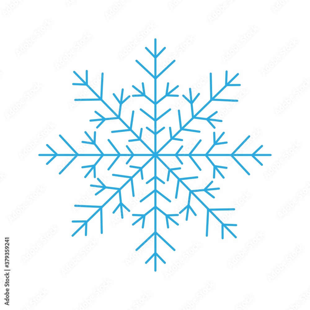 
Wonderful snowflake isolated on a white background. Winter decor elements for postcards, wrapping paper, banner, magazine and more. Stock vector illustration for decoration and design