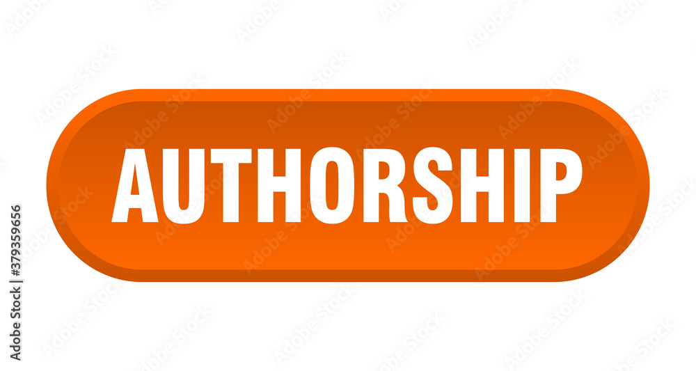 authorship button. rounded sign on white background authorship button. rounded sign on white background