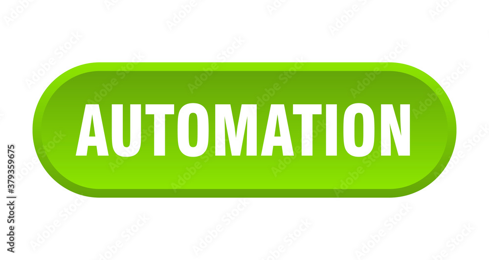 automation button. rounded sign on white background automation button. rounded sign on white background