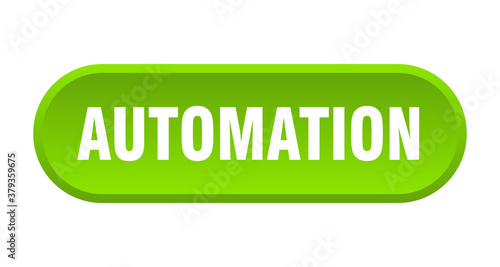 automation button. rounded sign on white background