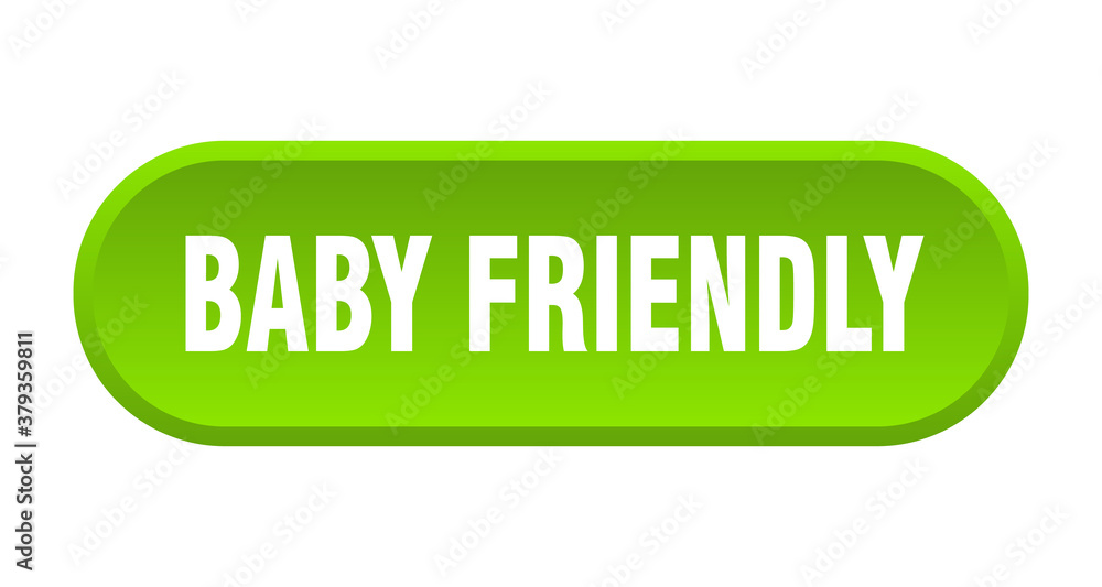 baby friendly button. rounded sign on white background baby friendly button. rounded sign on white background