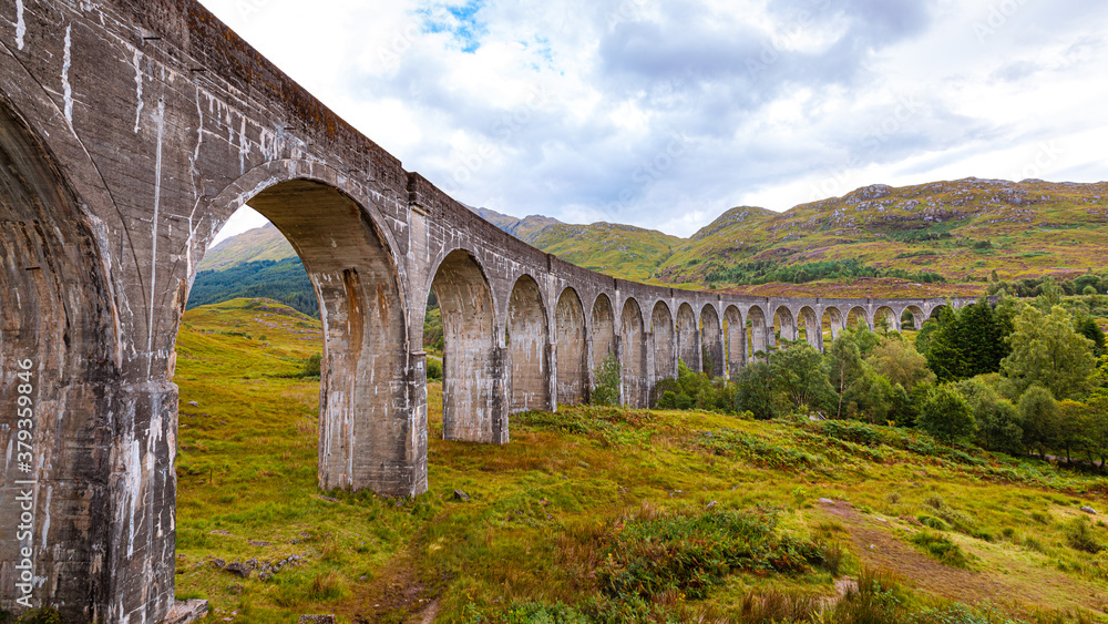 Glenfinnan Viaduct - The famous Harry Potter Express Train in Scotland