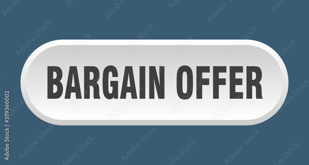 bargain offer button. rounded sign on white background bargain offer button. rounded sign on white background