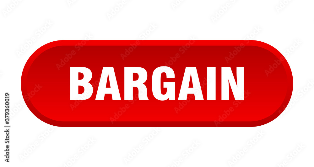 bargain button. rounded sign on white background bargain button. rounded sign on white background