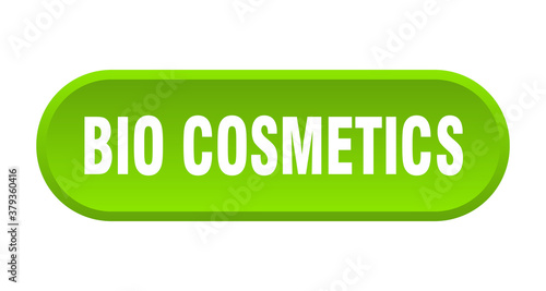 bio cosmetics button. rounded sign on white background
