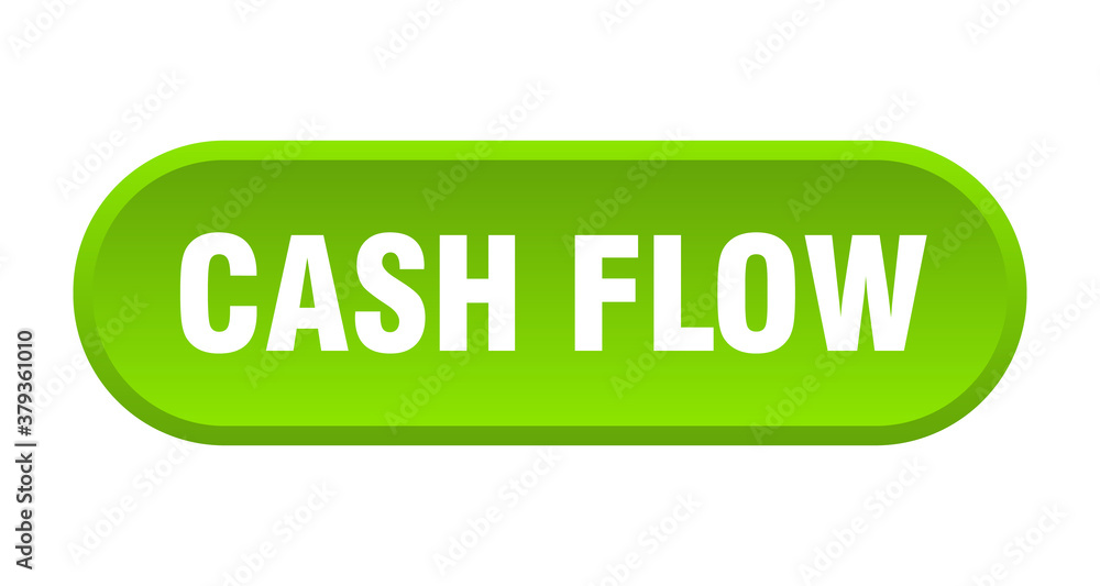 cash flow button. rounded sign on white background cash flow button. rounded sign on white background
