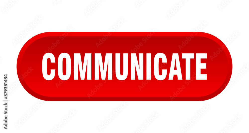 communicate button. rounded sign on white background communicate button. rounded sign on white background