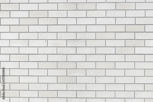 White color grunge brick wall for texture background