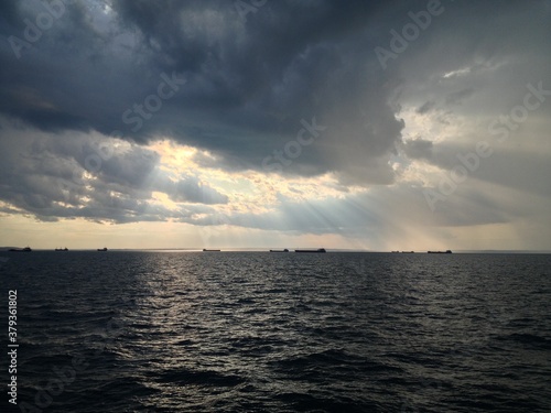 clouds over the sea