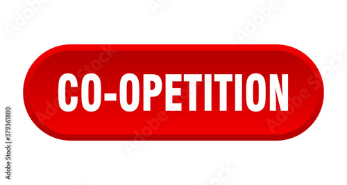 co-opetition button. rounded sign on white background