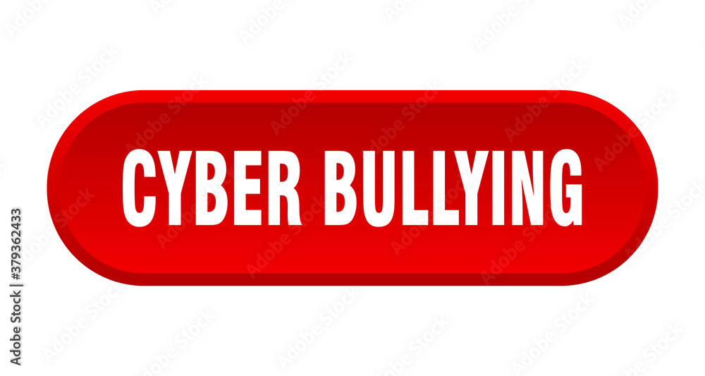 cyber bullying button. rounded sign on white background cyber bullying button. rounded sign on white background