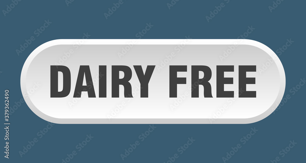 dairy free button. rounded sign on white background dairy free button. rounded sign on white background