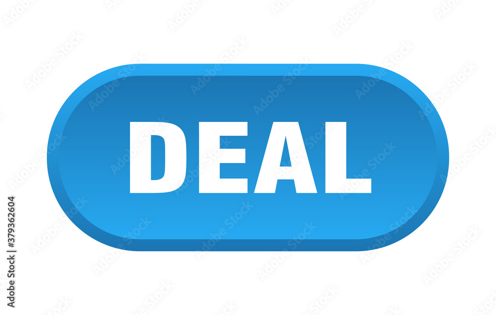 deal button. rounded sign on white background deal button. rounded sign on white background