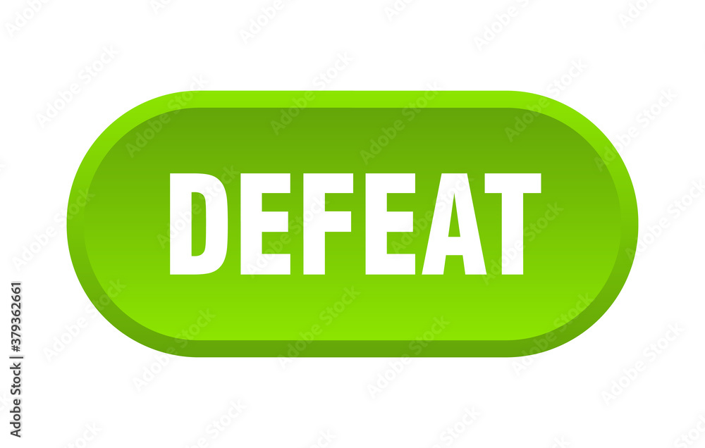 defeat button. rounded sign on white background defeat button. rounded sign on white background