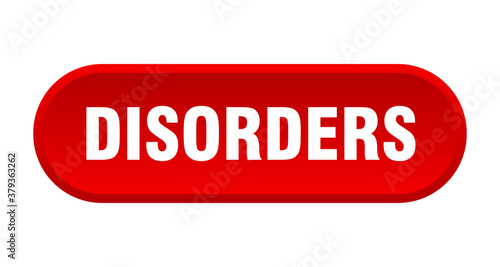 disorders button. rounded sign on white background