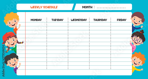 Daily And Weekly Planner For Children