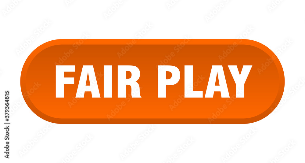 fair play button. rounded sign on white background fair play button. rounded sign on white background