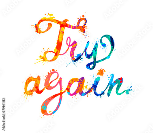 Try again. Motivation inscription of calligraphic letters