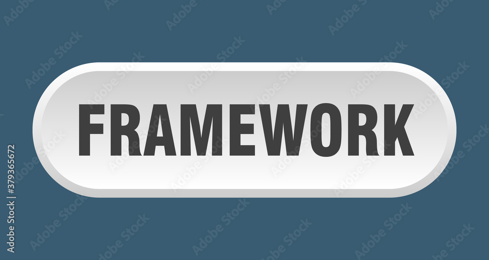 framework button. rounded sign on white background framework button. rounded sign on white background
