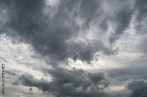 Single white cloud isolated on black background and texture. Brush cloud black background.