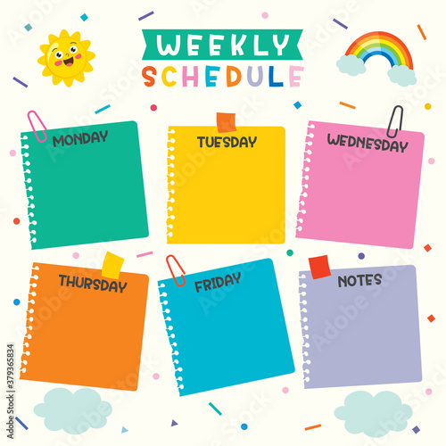 Daily And Weekly Planner For Children