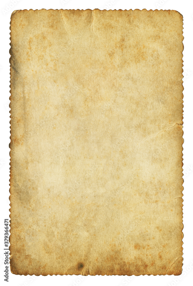 Fototapeta premium Vintage paper background isolated - clipping path included 