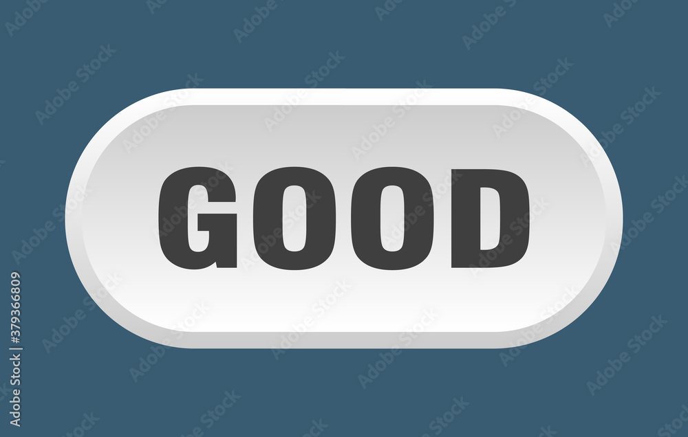 good button. rounded sign on white background good button. rounded sign on white background
