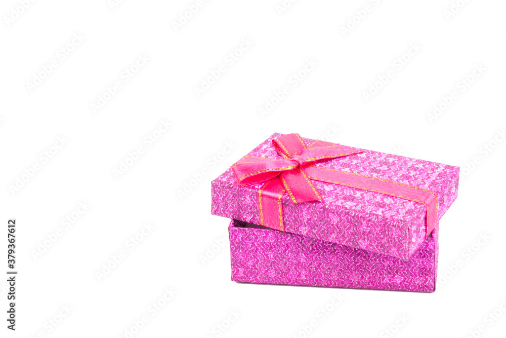 beautiful gift box with a bow on a white background. Copy spase beautiful gift box with a bow on a white background. Copy spase