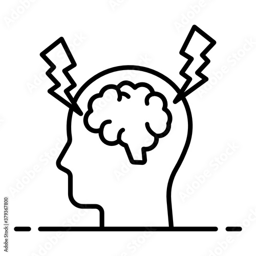 
A vector of migraine in modern flat style 
