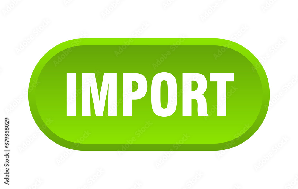 import button. rounded sign on white background import button. rounded sign on white background
