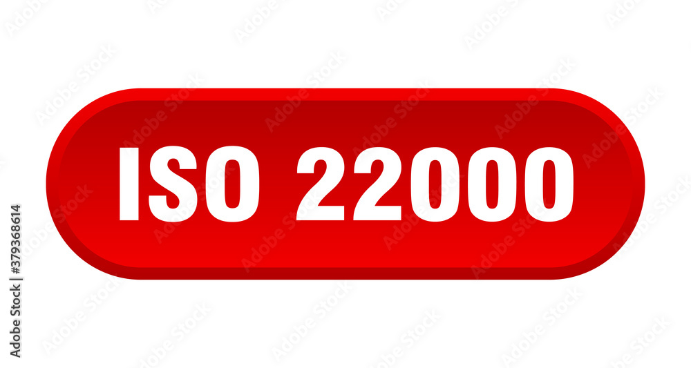 iso 22000 button. rounded sign on white background iso 22000 button. rounded sign on white background