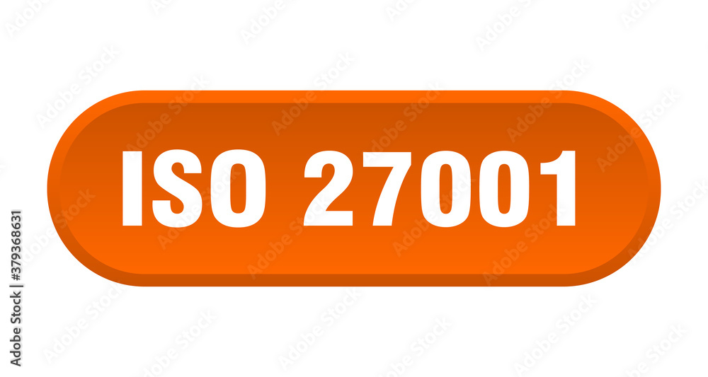 iso 27001 button. rounded sign on white background iso 27001 button. rounded sign on white background