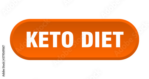 keto diet button. rounded sign on white background