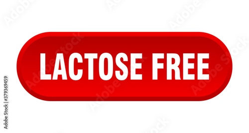 lactose free button. rounded sign on white background