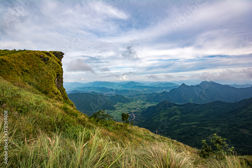 Landscape Mountain at Phu Chi Fa in Chiang Rai,T hailand.