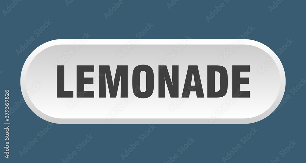 lemonade button. rounded sign on white background